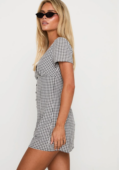 The Chai Gingham Romper
